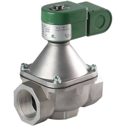 ASCO K3A782V Gas Solenoid Valve, 1-1/2", N.C., 120V, 1372000 BTU, 1.5 PSI Max
