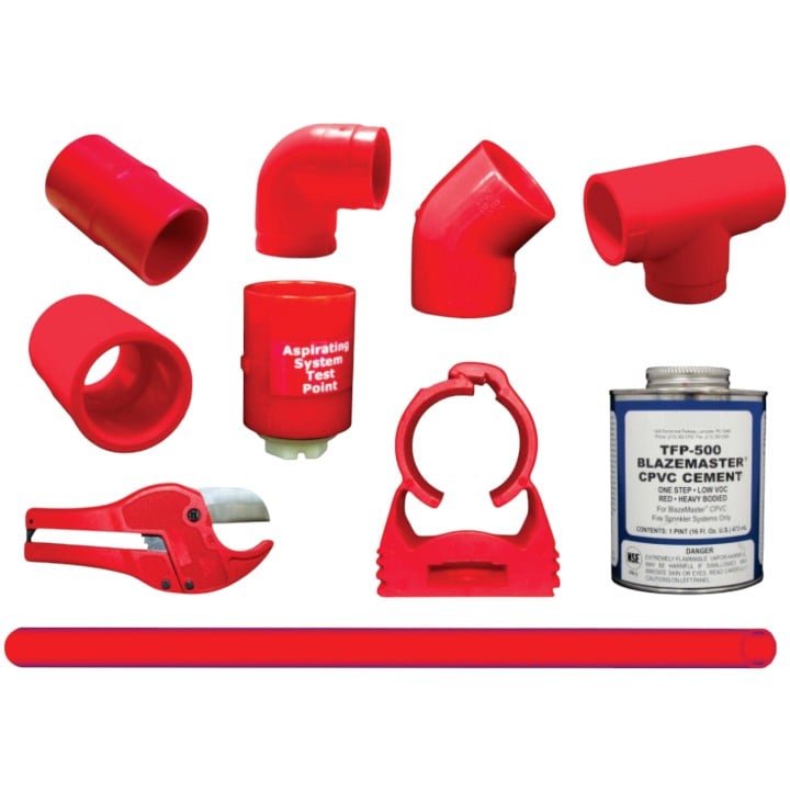 Safe Fire Detection RP5240 RedPipe Pipe Kit for each 50’ x 50’ area
