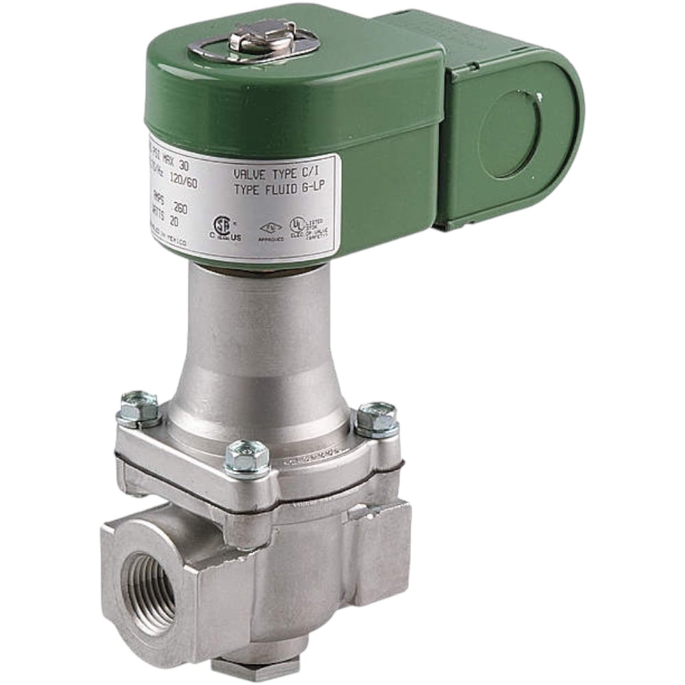 ASCO S262SH02N3GJ7 Gas Vent Valve, 2-Way N.O., 1-1/4", 120v, Cv 34, 1710000 BTU