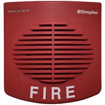 Simplex 4901-9850 Horn, Red with White “FIRE” lettering