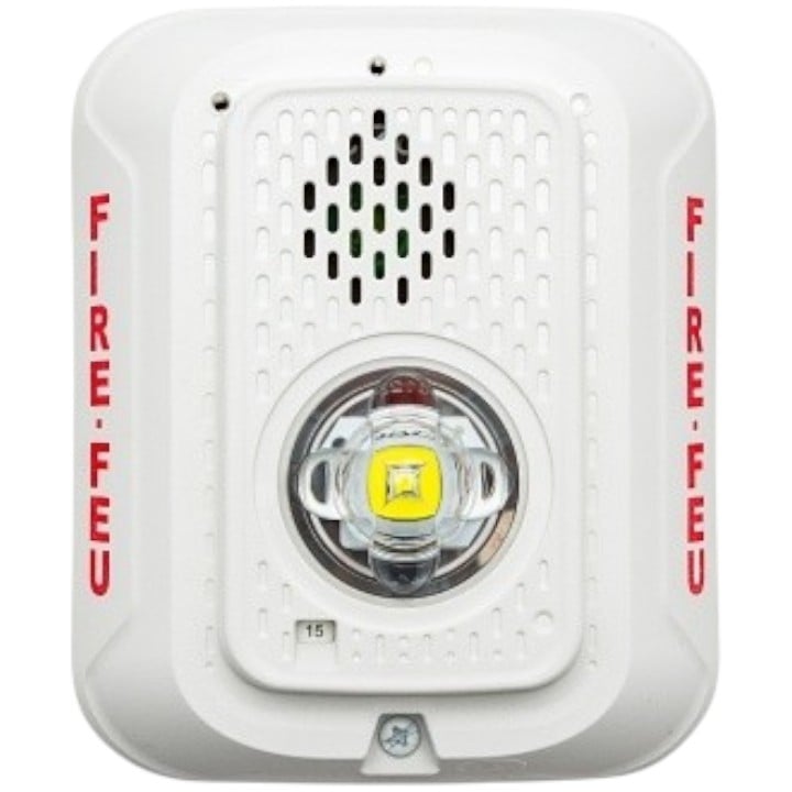 System Sensor P2WLED-B 2-Wire, Horn Strobe, Wall, White, Bilingual
