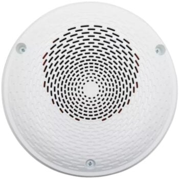 System Sensor SPCWKL Outdoor Speaker, Ceiling, White, Plain