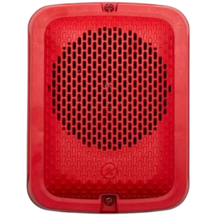 System Sensor SPRKL Outdoor Speaker, Wall, Red, Plain