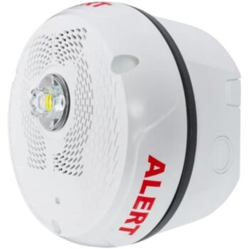 System Sensor SPSCWKLED-CLR-ALRT Outdoor Speaker Strobe, Ceiling, White, Alert, Clear lens - Image 2