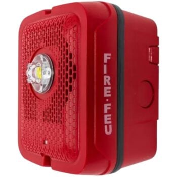 System Sensor SPSRKLED-B Outdoor Speaker Strobe, Wall, Red, Bilingual - Image 3