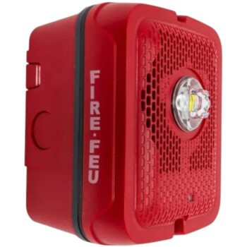 System Sensor SPSRKLED-B Outdoor Speaker Strobe, Wall, Red, Bilingual - Image 2