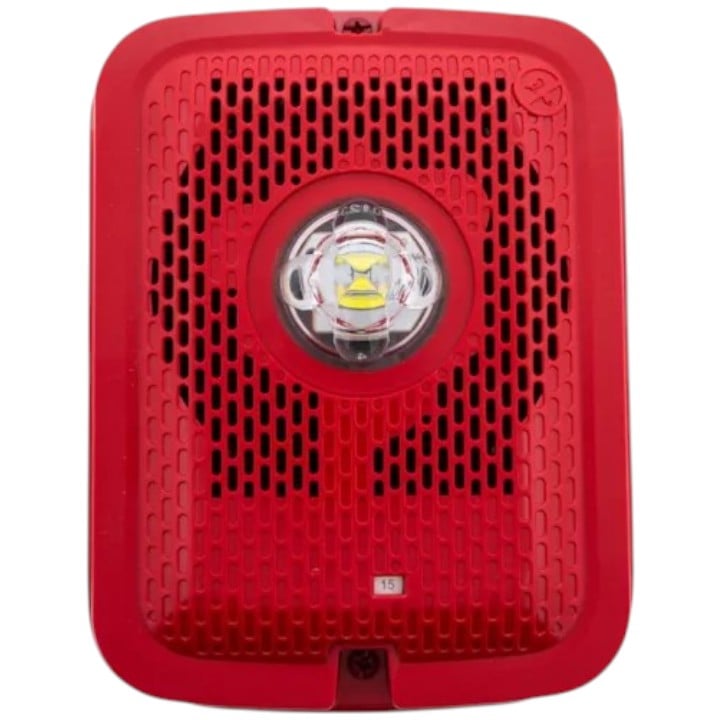 System Sensor SPSRKLED Outdoor Speaker Strobe, Wall, Red
