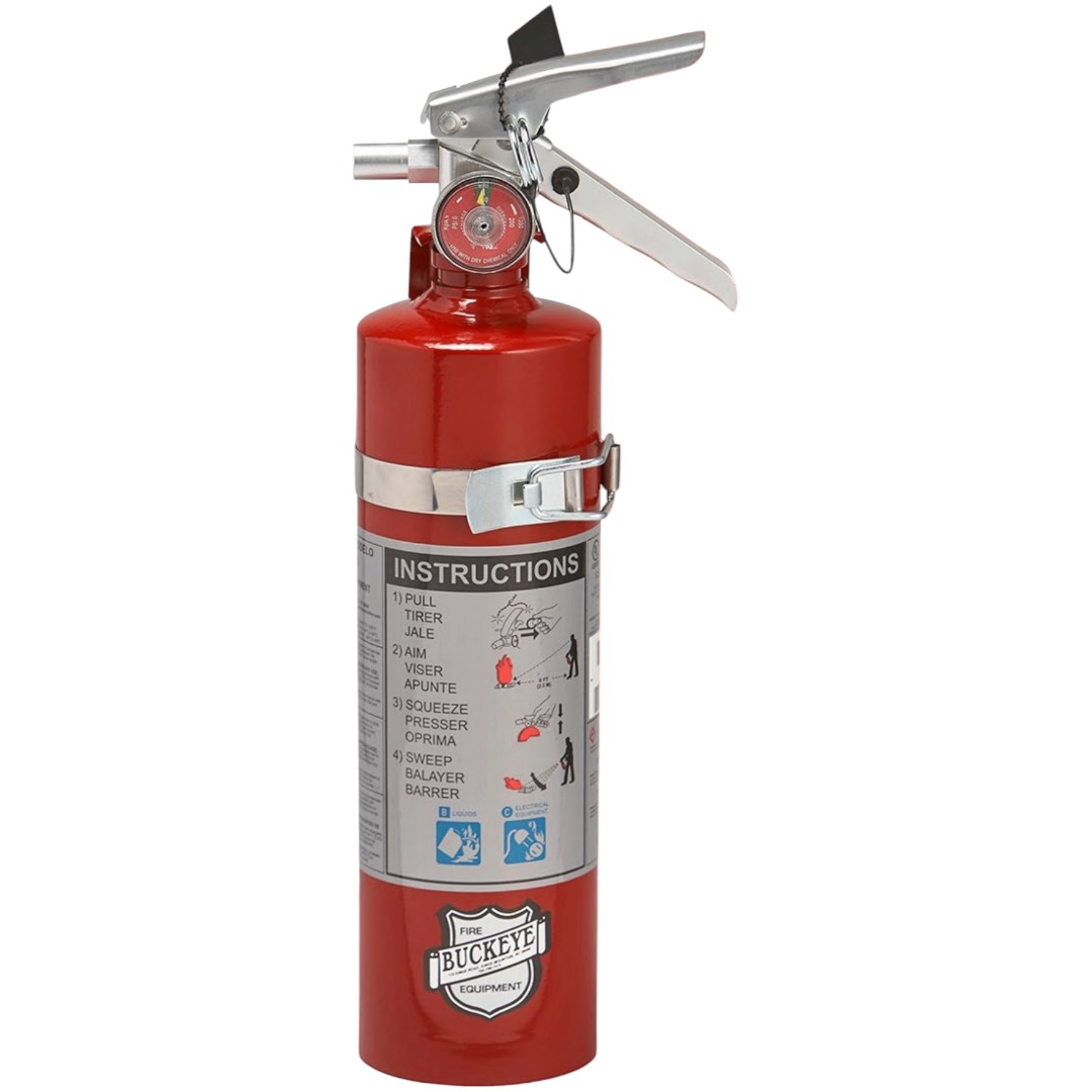 Buckeye 13415 Regular, Standard Dry Chemical, Aluminum Valve, 2.5 lb with Vehicle Bracket