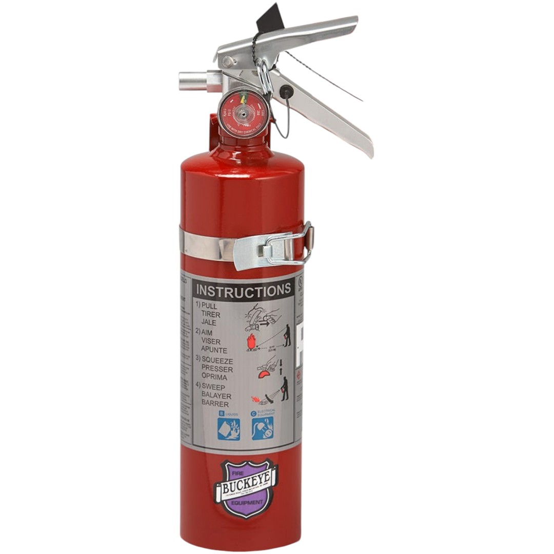 Buckeye 13515 Purple K, PK, Dry Chemical, Aluminum Valve, 2.5 lb with Vehicle Bracket