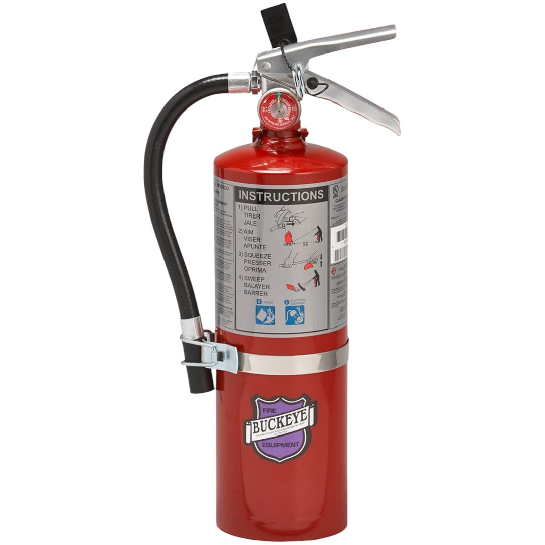 Buckeye 25914 Purple K, PK, Dry Chemical, Aluminum Valve, 5 lb with Vehicle Bracket