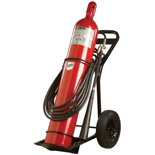 Buckeye 35100 100 lbs CO2 Wheeled Carbon Dioxide Extinguisher, Solid Rubber Tires