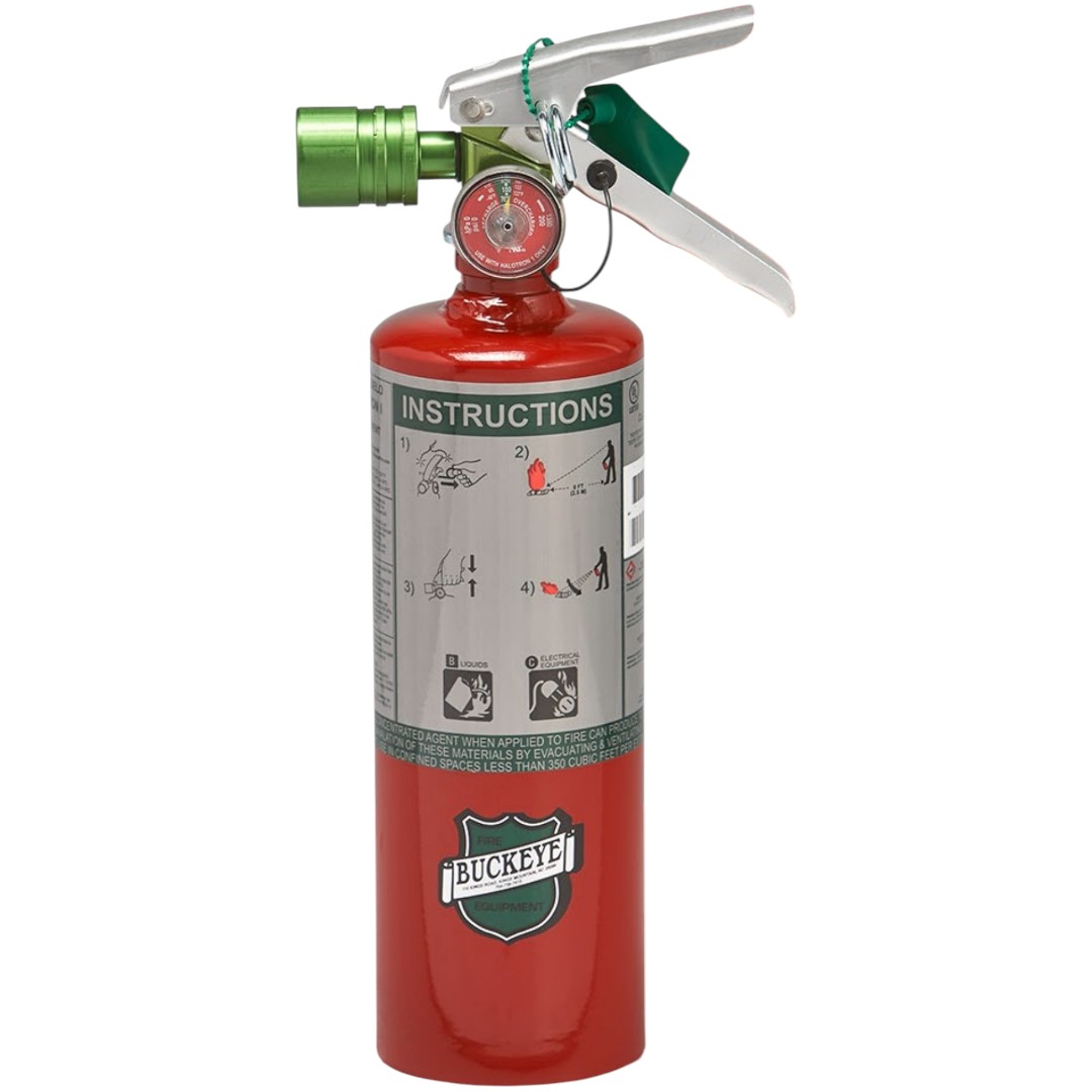 Buckeye 70258 Halotron I Clean Agent Extinguisher, 2.5 lb, Fixed Nozzle