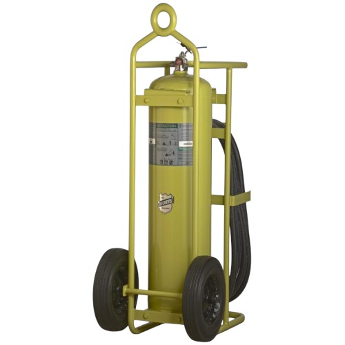 Buckeye 71500 150 lbs Wheeled Halotron Extinguisher, Semi Pneumatic Rubber Wheels