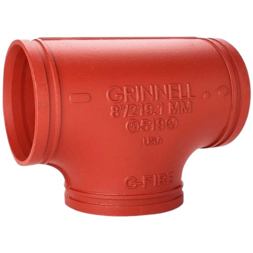Grinnell 51913P 519 Grooved Tee, Standard Pattern, 1 1/4"