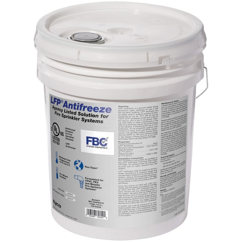 Tyco 54028 LFP Antifreeze, 5 gal, 36 per Pallet