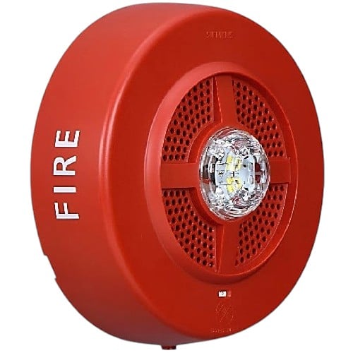 Siemens SC-LFSS-CR-F Low Frequency Sounder Strobe, Ceiling, Red, FIRE