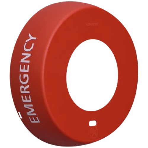 Siemens SCVR-HS-CR-EMG Cover Horn Strobe EMERGENCY, Ceiling, Red