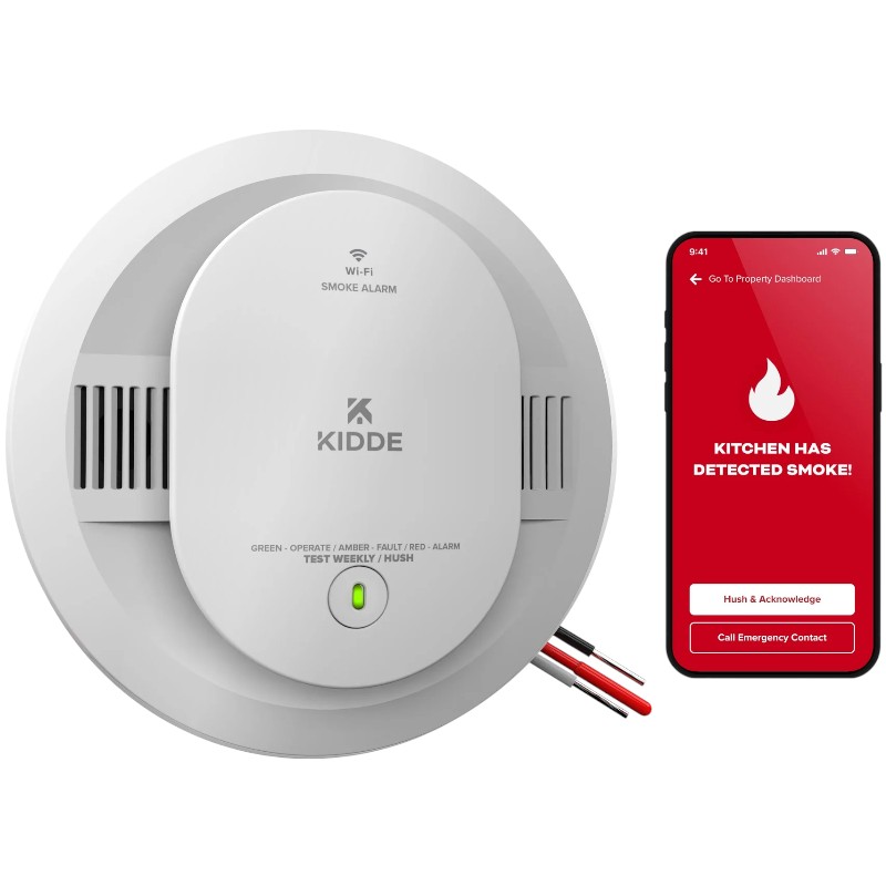 Kidde 20SAR-W Smart Smoke Alarm, Hardwired with AA Backup Battery