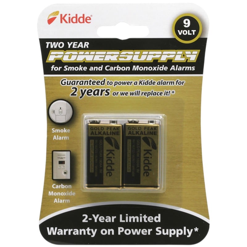 Kidde 21026967 Two Year Power Supply 9 Volt Battery, 2 Pack Blister - Image 2