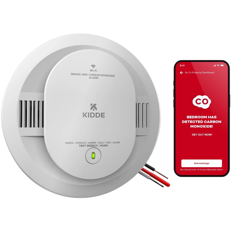 Kidde 30CUAR-W Smart Combo Smoke and CO Alarm, Hardwired with AA Backup Battery