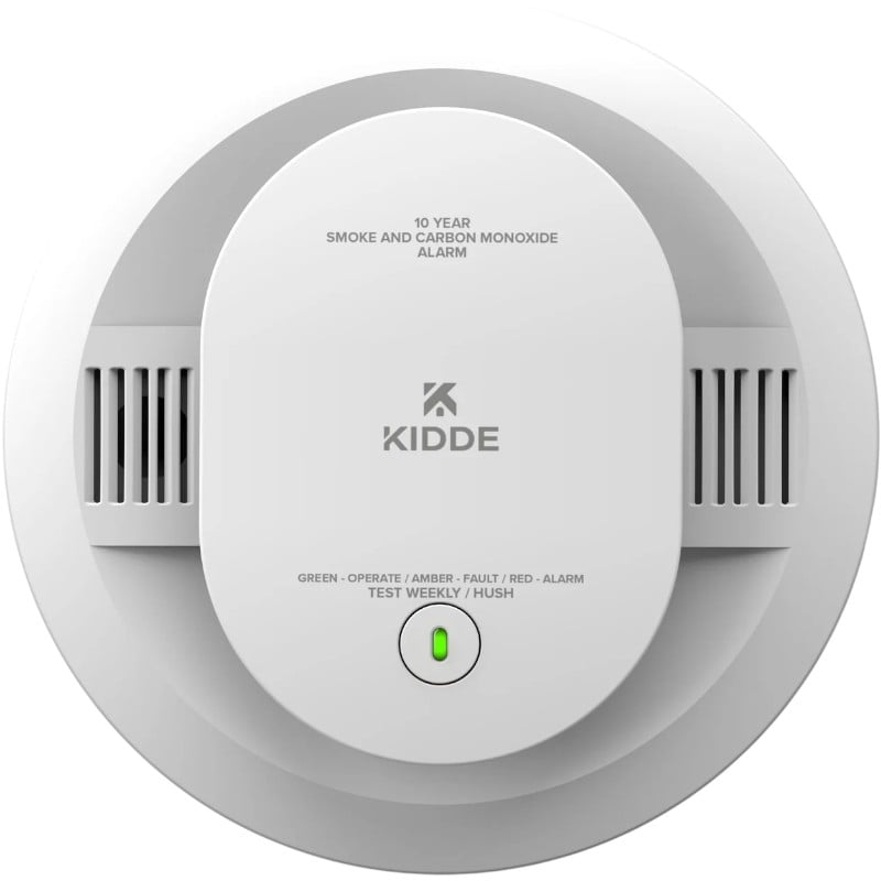 Kidde 30CUD10-V Combo Smoke and CO Alarm, 10 Year Battery Powered with Voice Alerts