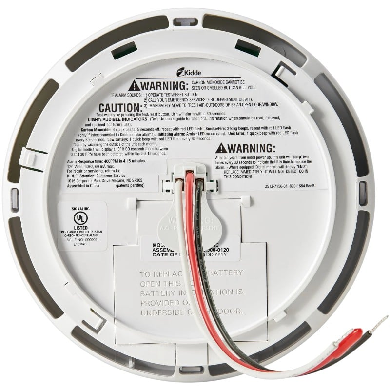 Kidde KN-COB-IC AC Hardwired Operated Carbon Monoxide Alarm - Image 3