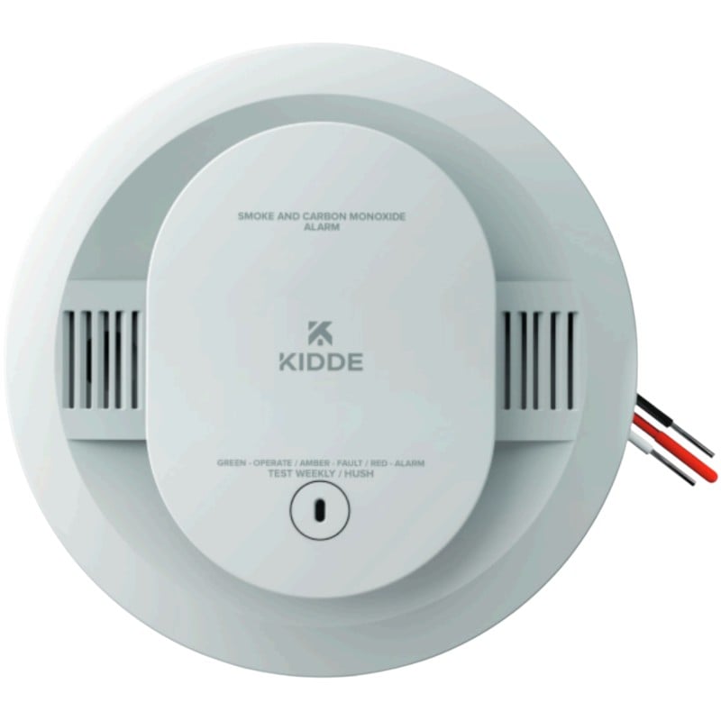 Kidde CUACFEX-V FireX Smoke and CO Alarm, Hardwired, AA Backup Battery with Voice Alert