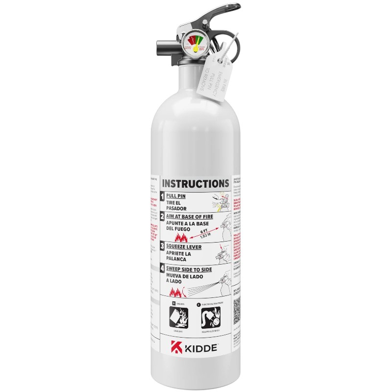 Kidde KD57W-5BC Mariner PWC Fire Extinguisher, Nylon Strap Bracket, PWC, White