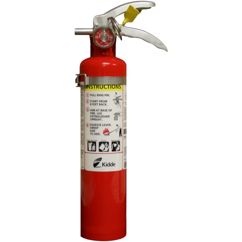 Kidde 21033503 Pro Plus Fire Extinguisher 2.6lb, Rechargeable with Metal Strap Bracket