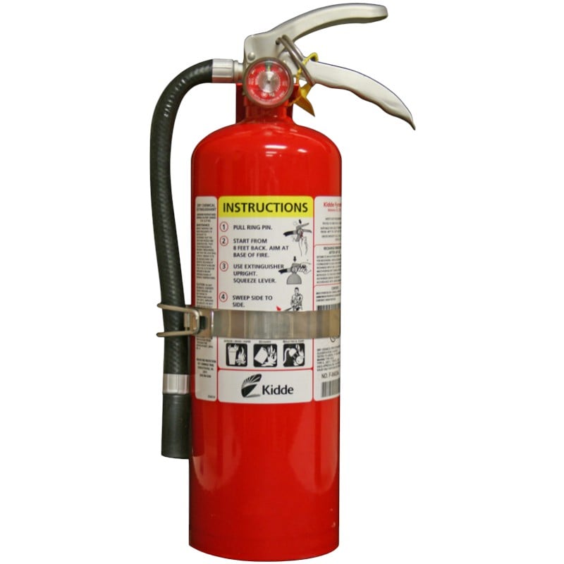 Kidde 21033504 Pro Plus Fire Extinguisher 5lb, Rechargeable with Wall Hook