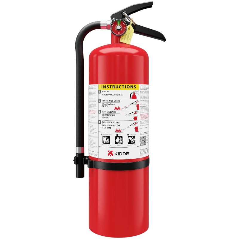 Kidde 21032149 Pro 460 Fire Extinguisher 10lb, Rechargeable, with Wall Hook