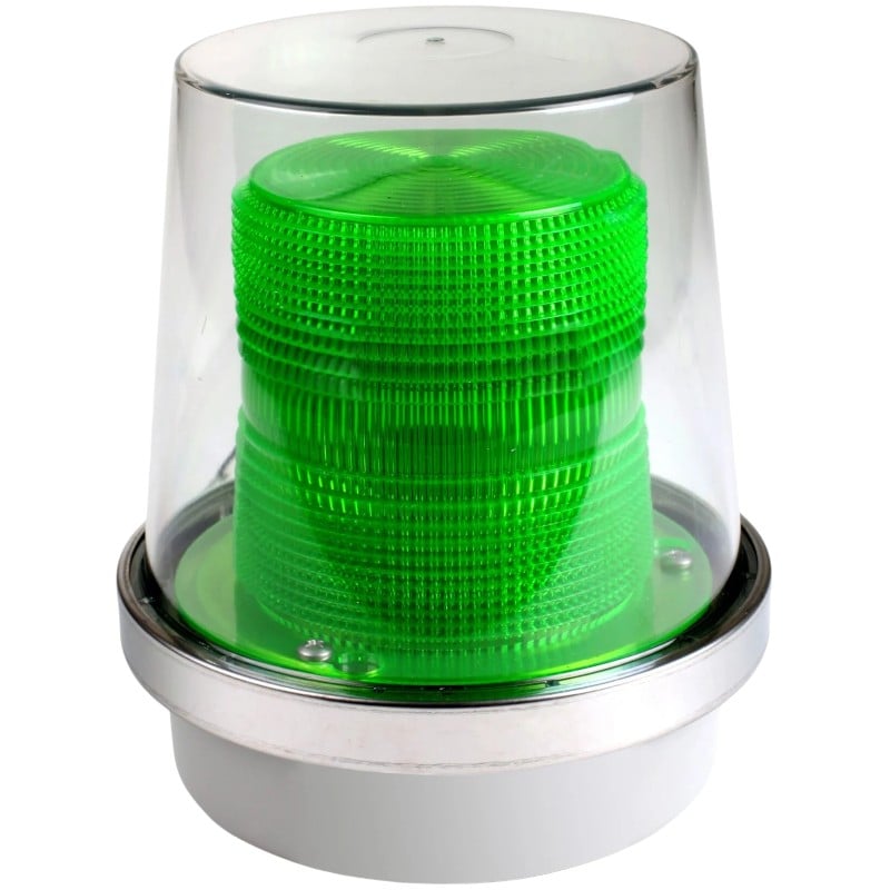 Edwards Signaling 49G-R5 Beacon Flash, Green, 240VAC