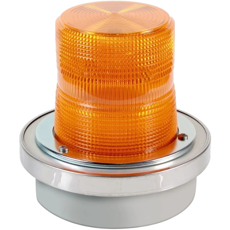 Edwards Signaling 50SINA-N5-40WH Beacon Steady On Light, Amber, 120V AC