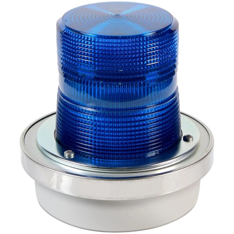 Edwards Signaling 50B-R5 Flashing Beacon, Blue, 240V AC