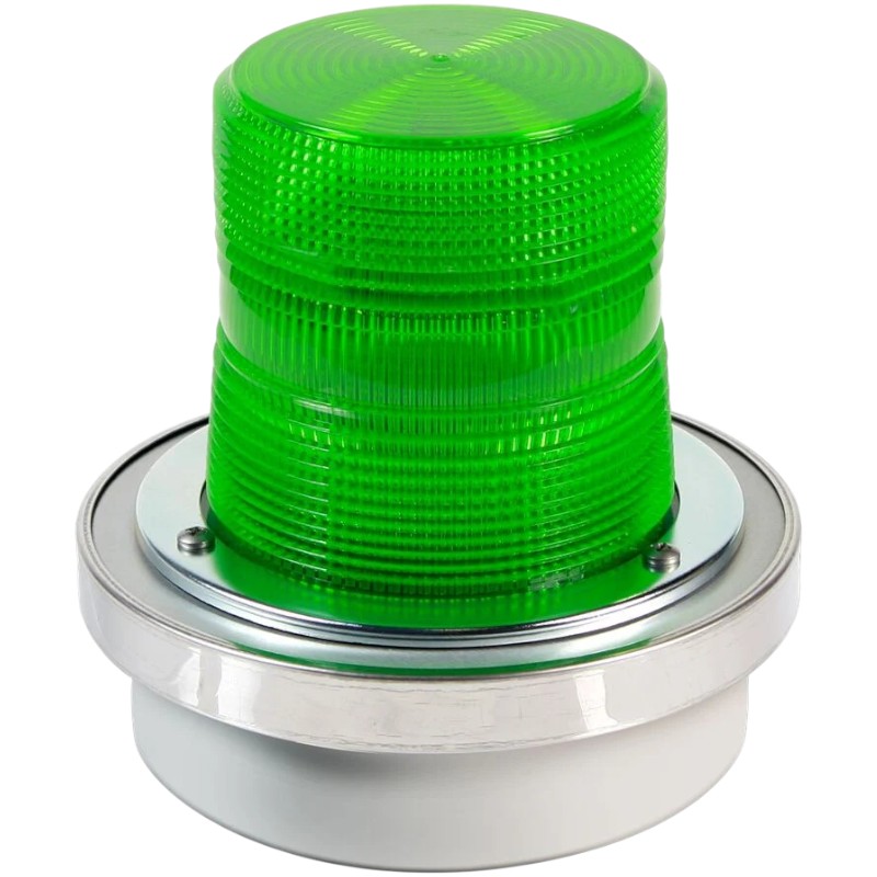 Edwards Signaling 50G-R5 Flashing Beacon, Green, 240V AC