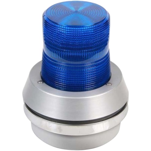 Edwards Signaling 51B-G5-20W Flashing Incandescent Beacon with Horn, Blue, 24 VAC
