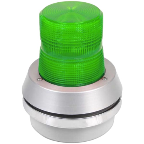 Edwards Signaling 51G-E1 Beacon with Horn, Green, 12 VDC