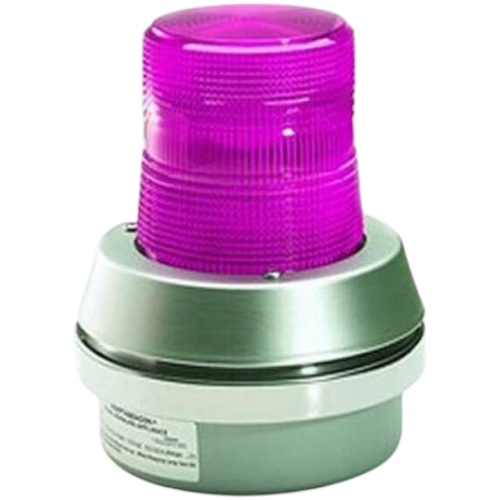 Edwards Signaling 51M-N5-40W Flashing Incandescent Beacon with Horn, Magenta, 120 VAC