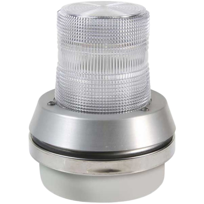 Edwards Signaling 51SINC-G1 Steady On Beacon With Horn, Clear, 24V DC