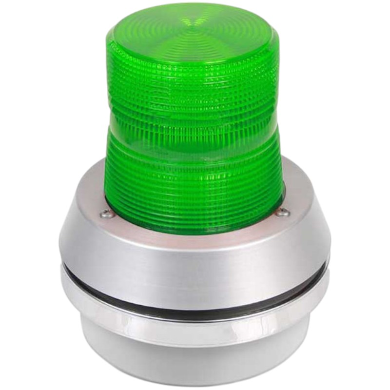 Edwards Signaling 51SING-G1 Steady On Beacon With Horn, Green, 24V DC