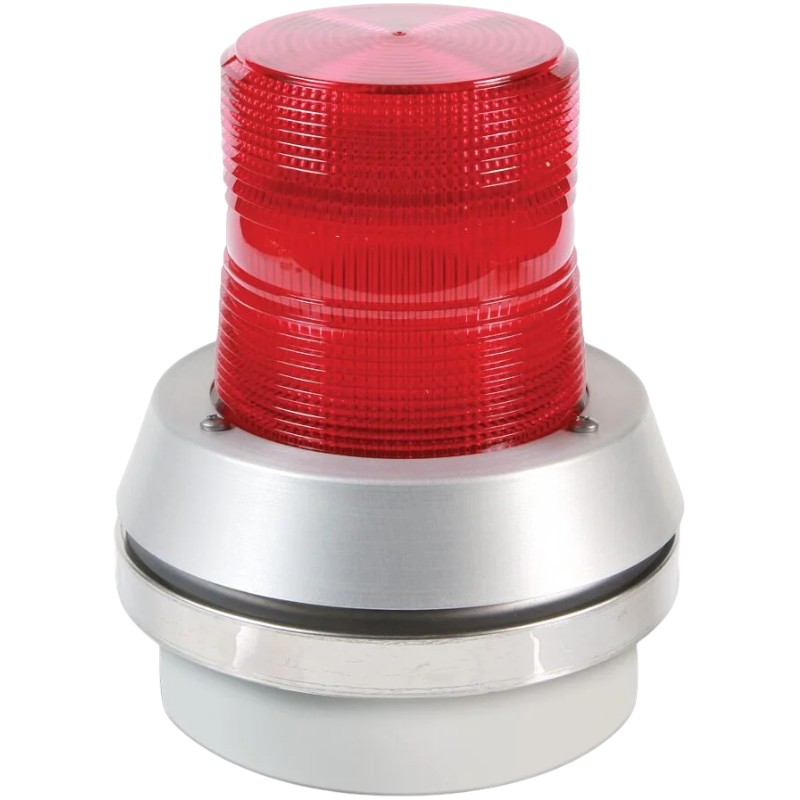 Edwards Signaling 51SINR-G1 Steady On Beacon With Horn, Red, 24V DC