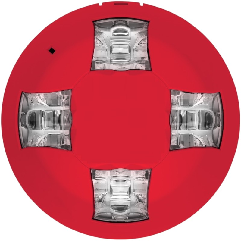 Kidde EGCVHRN Ceiling Strobe, 135 185cd, Red, No Marking