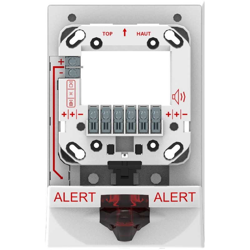 Kidde G4SEWA-R Strobe Expander, White, Alert, Red