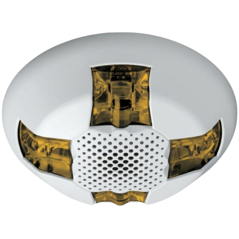 Kidde GCSVWN-A Ceiling Speaker Strobe, 90cd, White, No Marking, Amber