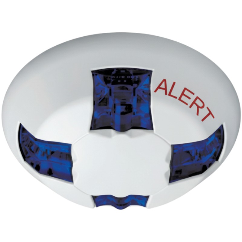 Kidde GCVWA-B Ceiling Strobe, 50cd, White, ALERT Marking, Blue