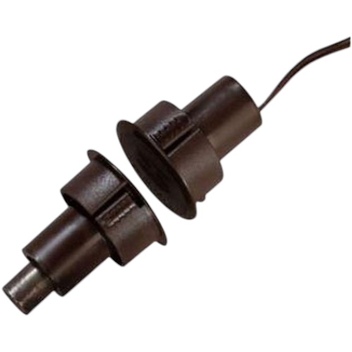 Edwards Signaling 1076-M Recessed Steel Door Contacts, SPDT, 1 Inch, Mahogeny Brown