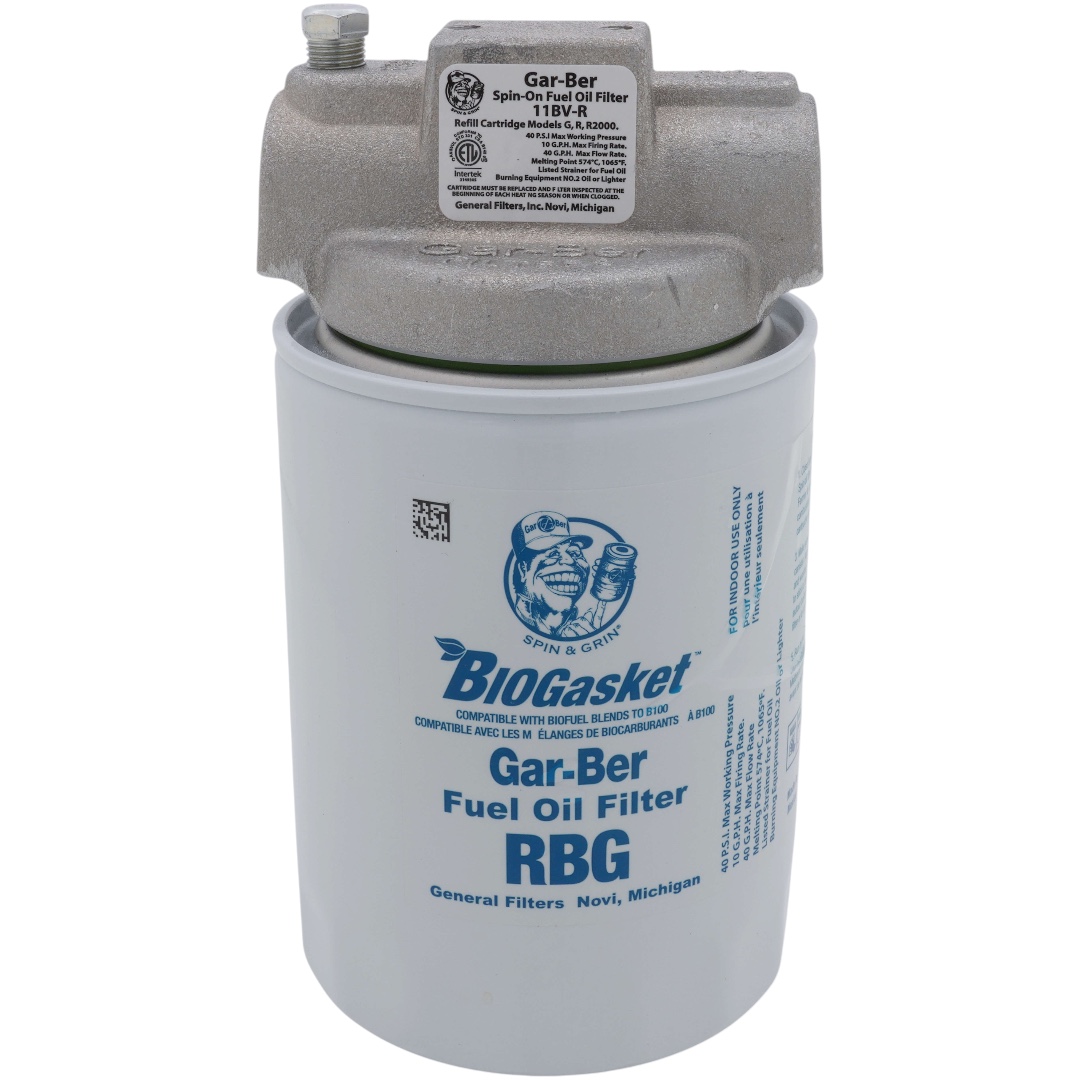 Gar-Ber 11BV-R Oil Filter, 10 GPH with Bracket, 3/8" x 3/8"