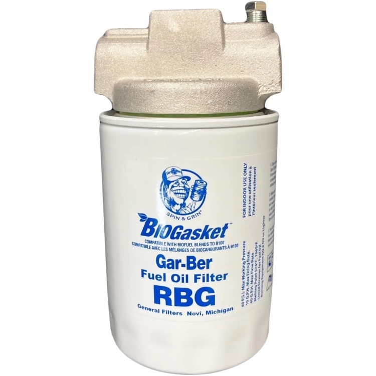 Gar-Ber 11V-R Oil Filter, 45 GPH, 3/8" x 3/8", Inline, 10 GPH