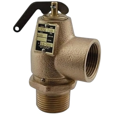 Conbraco 13213B15 Steam Relief Valve, 1-1/4" x 1-1/2", 15 PSI, 1200 BTU/hr