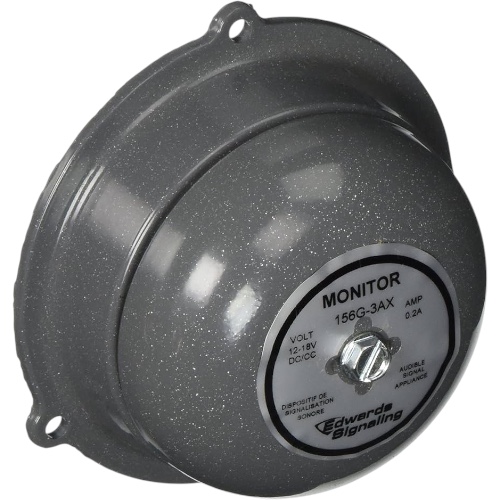 Edwards Signaling 156G-3AX Monitor Bell, 3 Inch, 12-18 VDC, Grounded